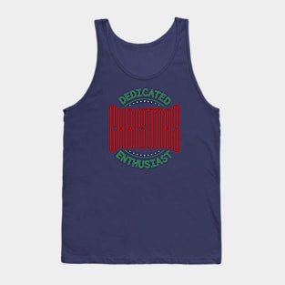 Dedicated Christmas Enthusiast Retro Badge Tank Top